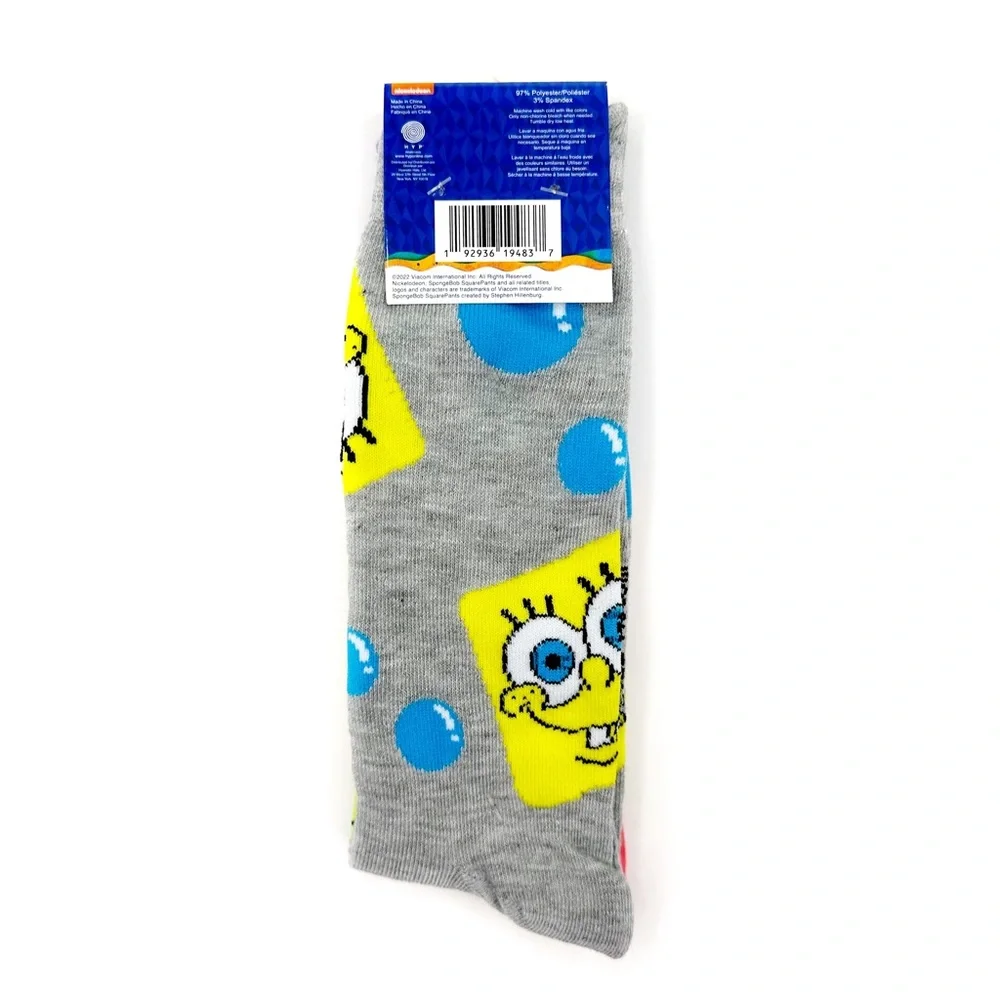 SpongeBob SquarePants Crew Socks Mens Womens Patrick Nickelodeon Y2K Fun Gift